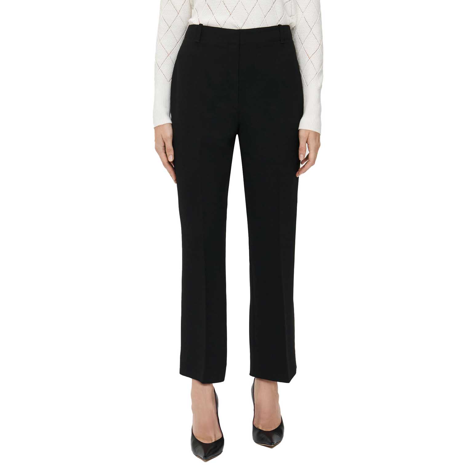 Veronika Maine Double Weave Flare Cropped Pant